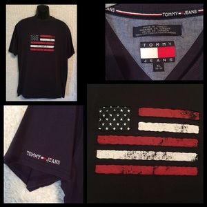 Vintage 90’s Tommy Hilfiger American Flag Shirt XL